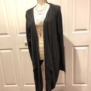 Banana Republic Dk. Grey Waterfall Cardigan NWT